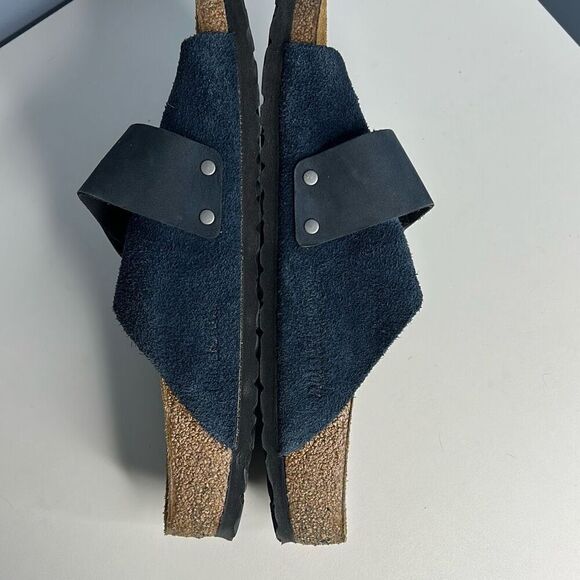 Birkenstock Kyoto Nubuck Leather Sandal Navy Sz 42 Unisex main image 6